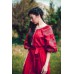 Embroidered dress "Hot Maroon"